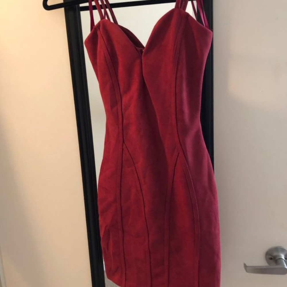Burgundy dress